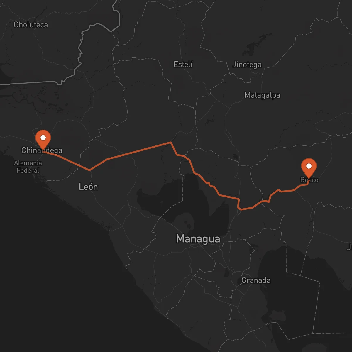 Ruta Boaco - Chinandega