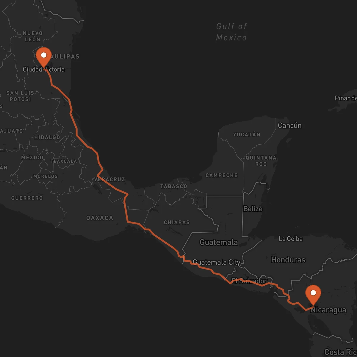 Ruta Boaco - Ciudad Victoria