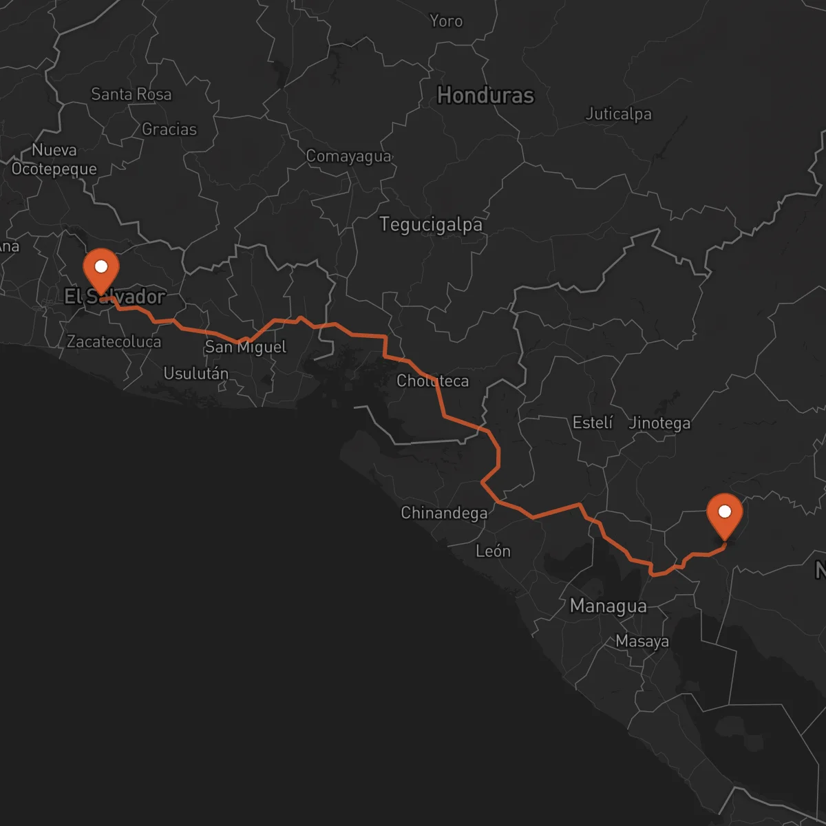 Ruta Cojutepeque - Boaco