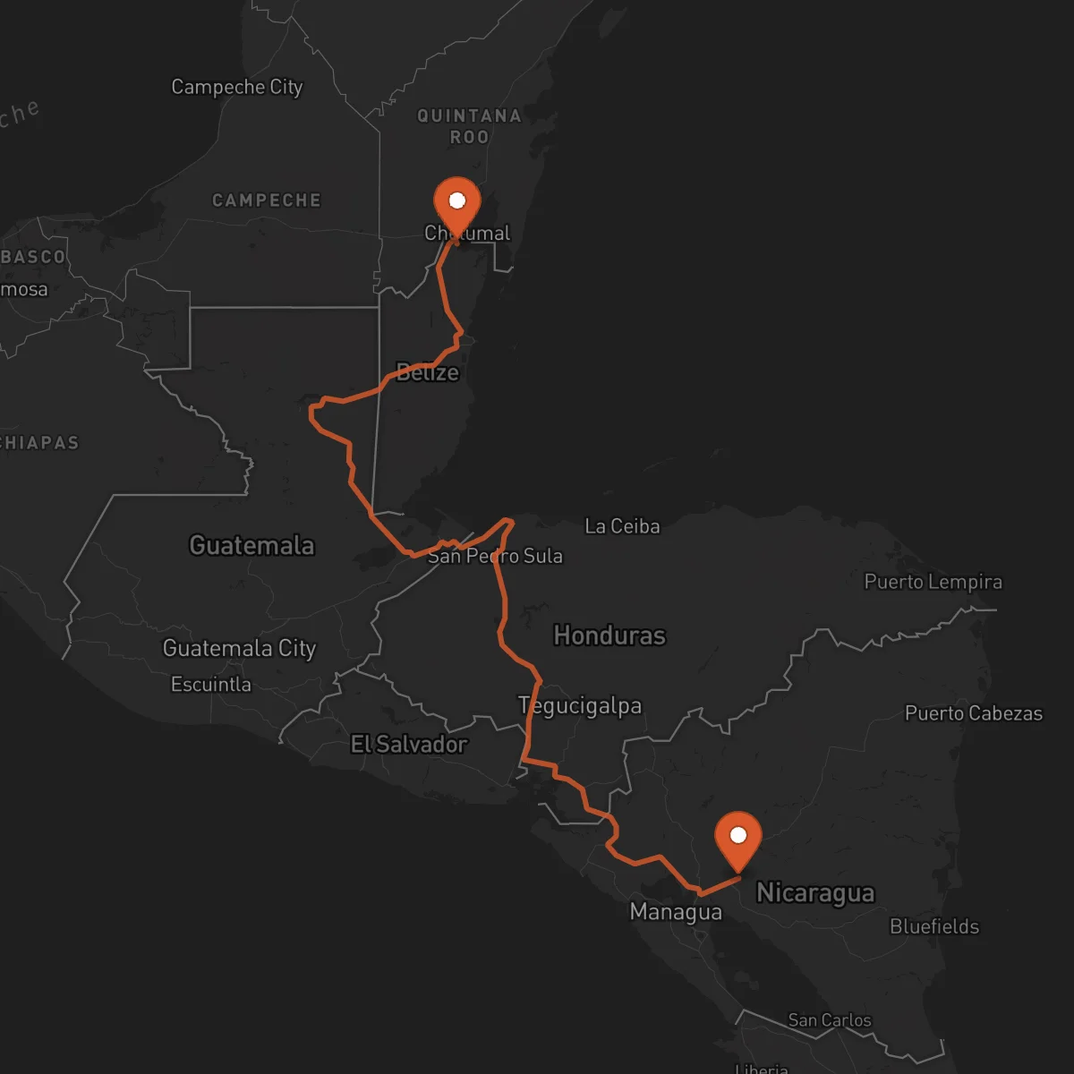Ruta Boaco - Corozal Town