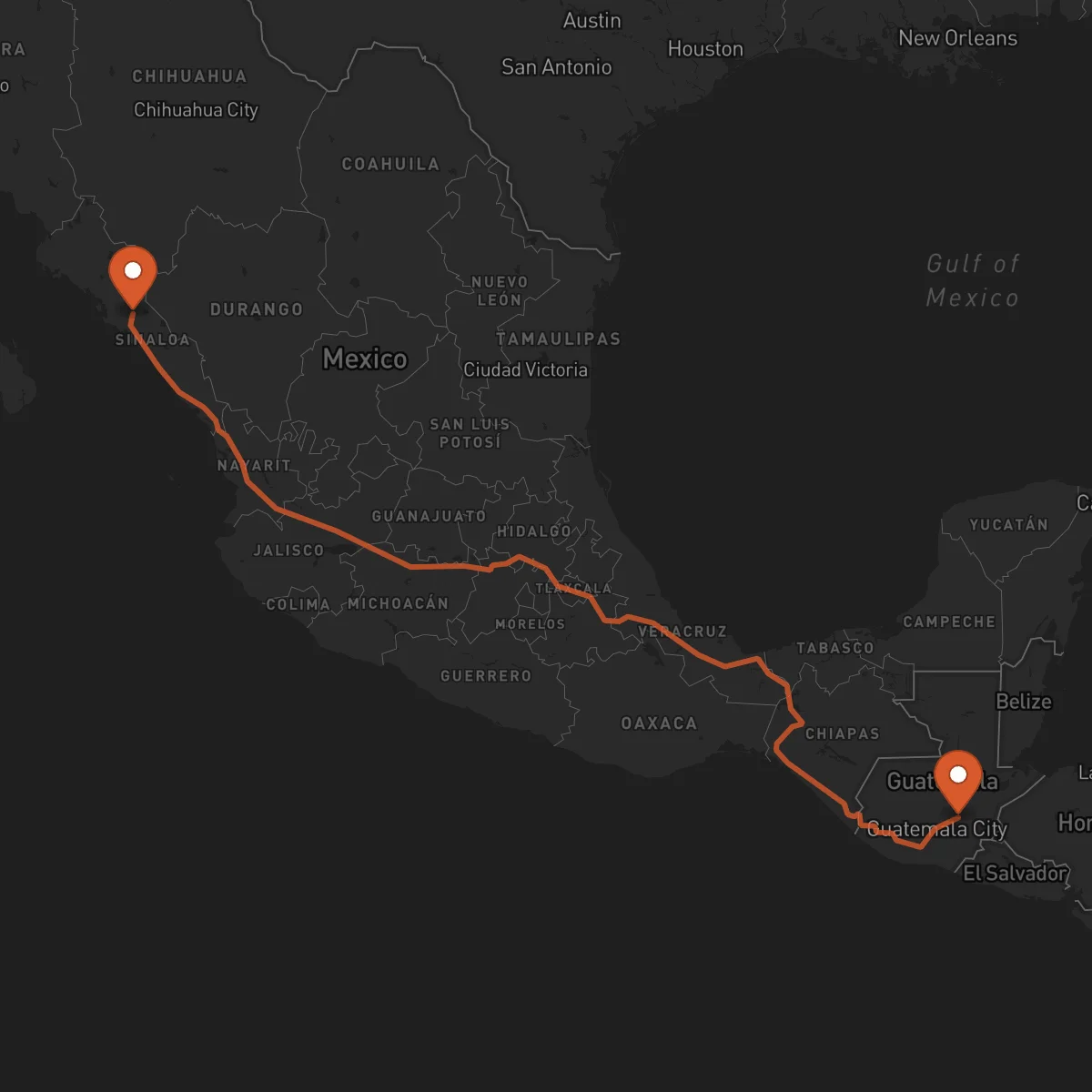 Ruta Boaco - Culiacán