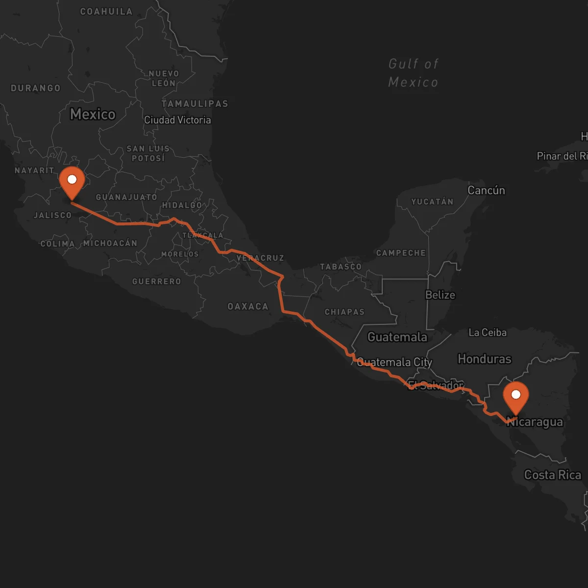 Ruta Boaco - Guadalajara