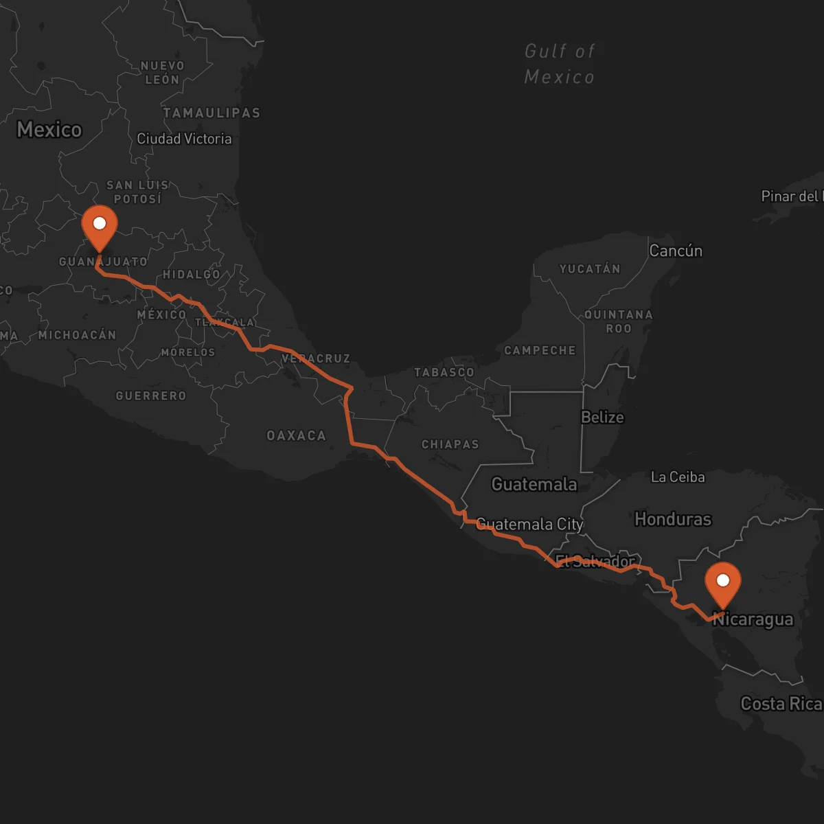 Ruta Guanajuato - Boaco