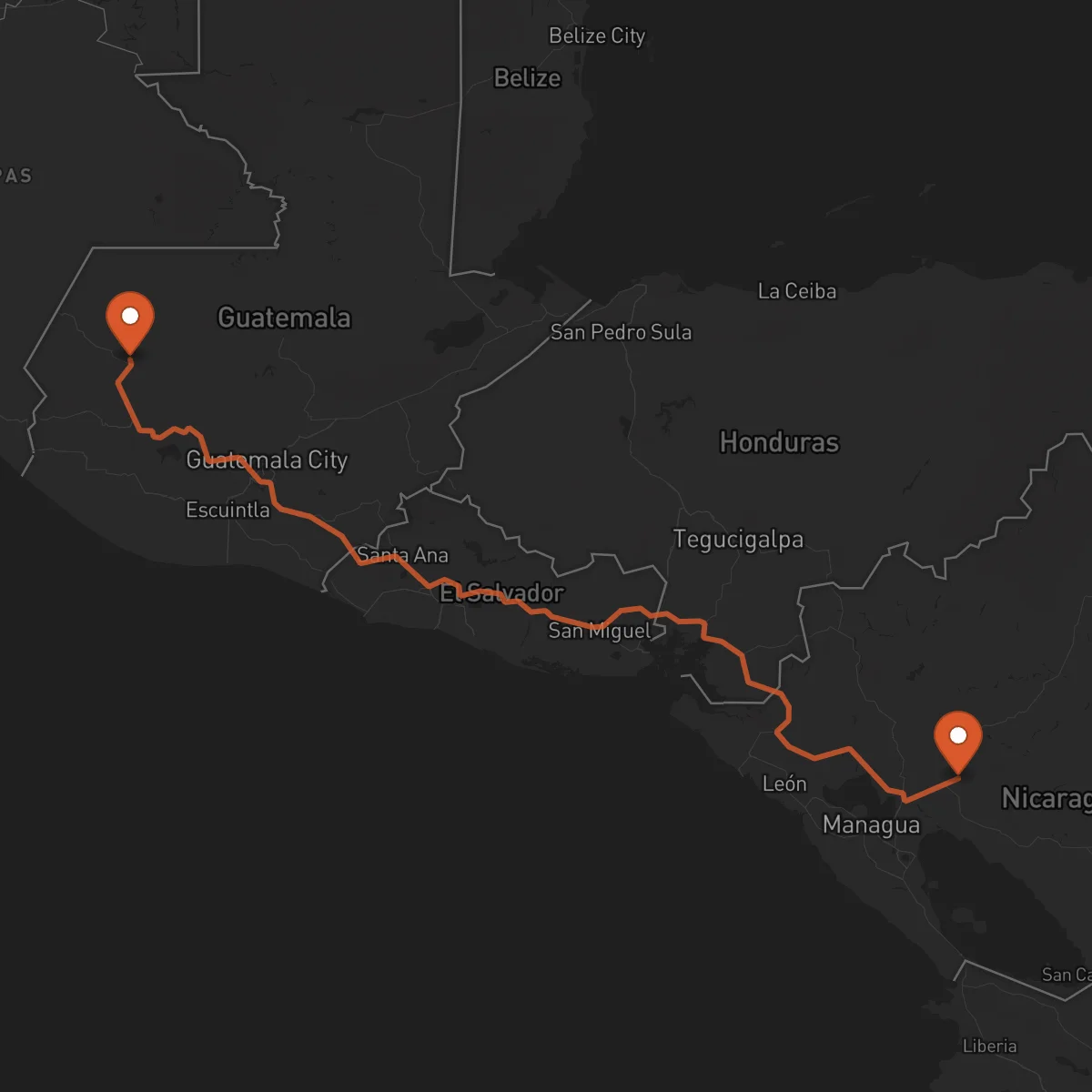 Ruta Huehuetenango - Boaco