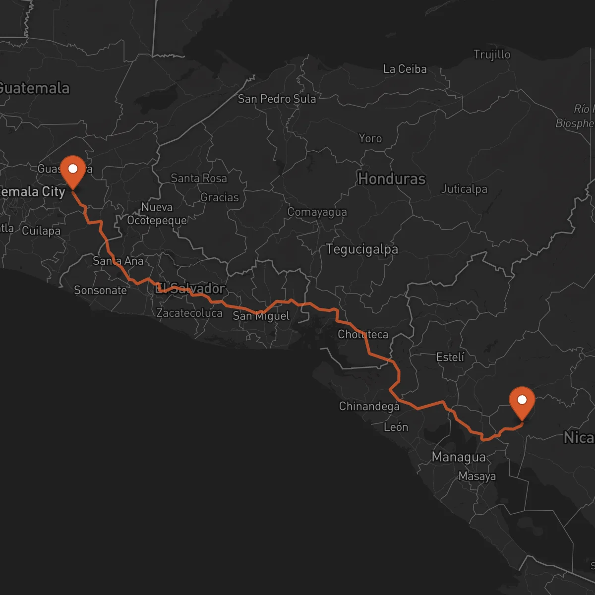 Ruta Boaco - Jalapa