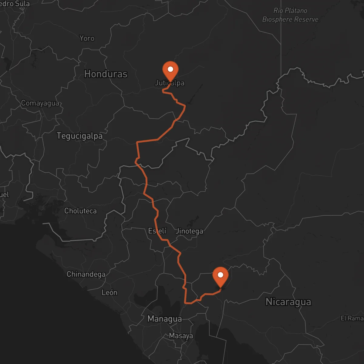 Ruta Boaco - Juticalpa