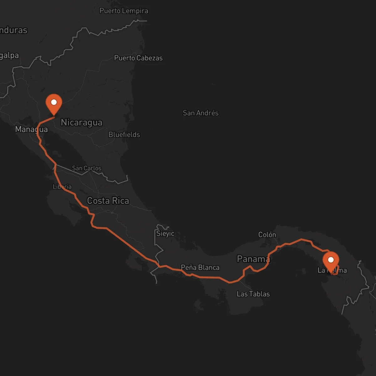 Ruta Boaco - La Palma