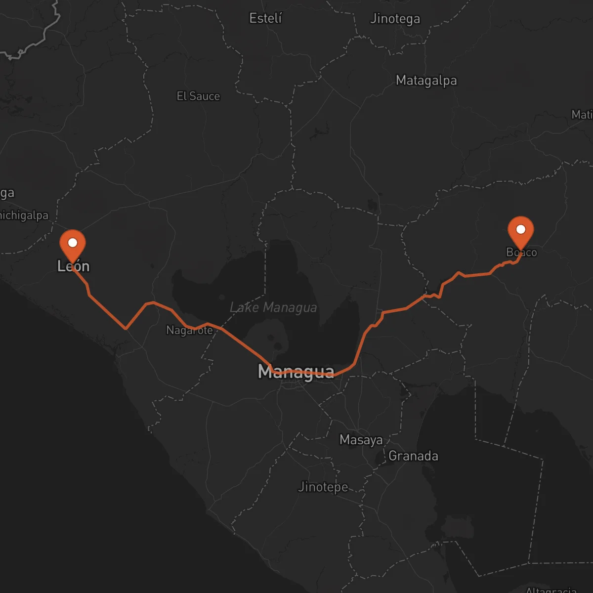 Ruta Boaco - León