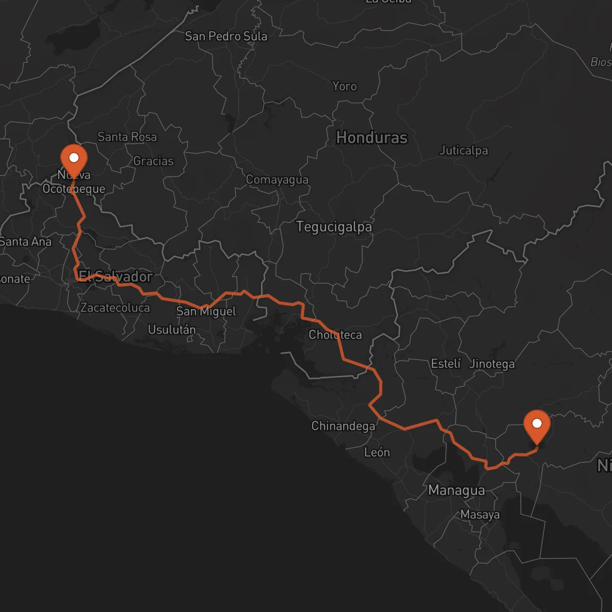 Ruta Ocotepeque - Boaco