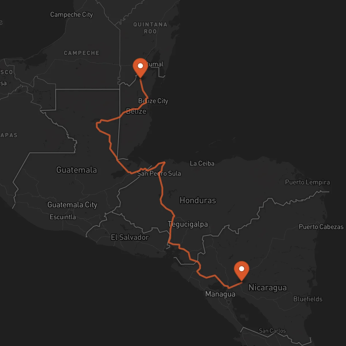 Ruta Boaco - Orange Walk Town