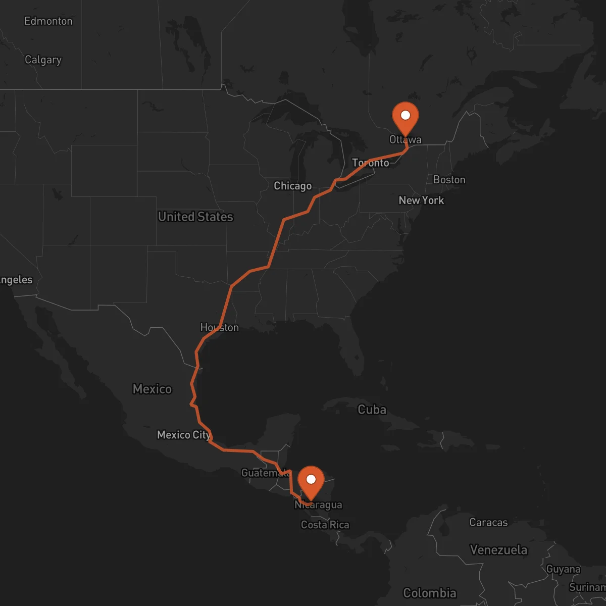 Ruta Ottawa - Boaco