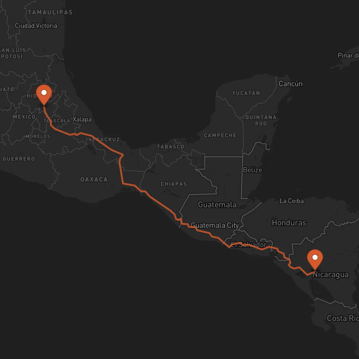 Ruta Boaco - Pachuca de Soto