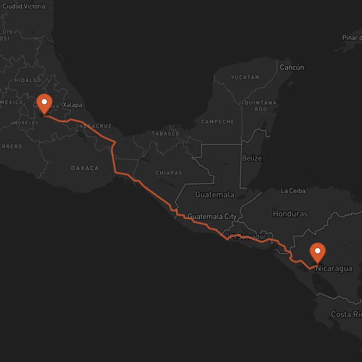 Ruta Boaco - Puebla de Zaragoza