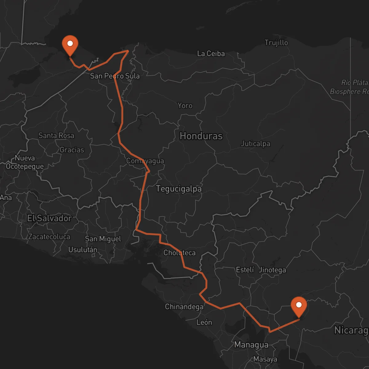 Ruta Puerto Barrios - Boaco