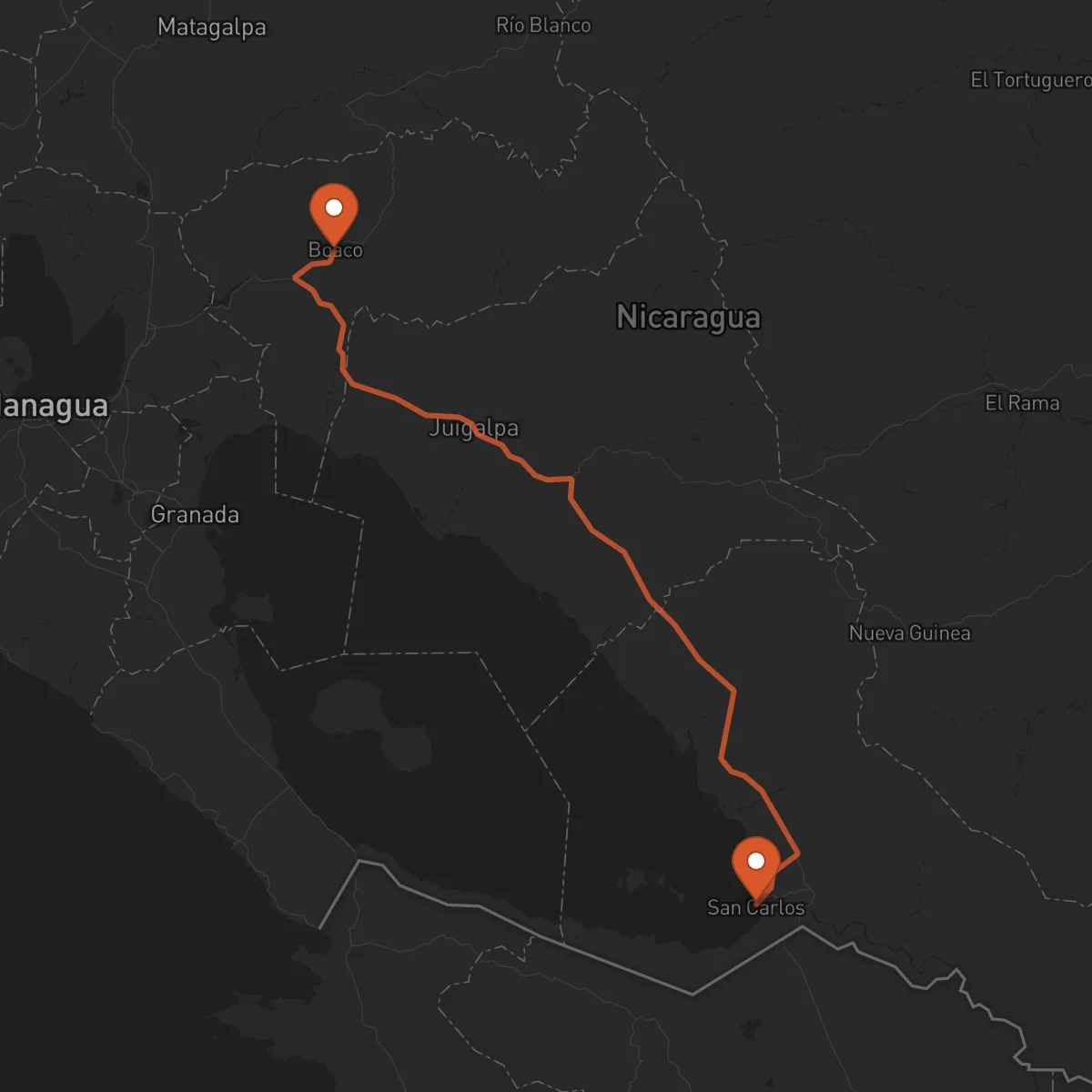Ruta Boaco - San Carlos