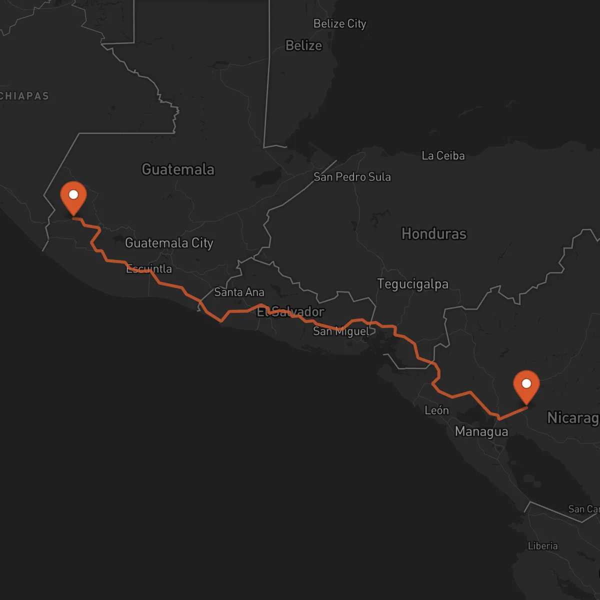 Ruta Boaco - San Marcos