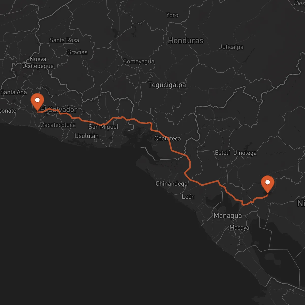 Ruta San Salvador - Boaco