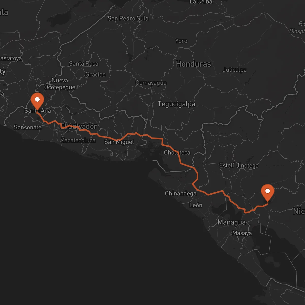 Ruta Santa Ana - Boaco