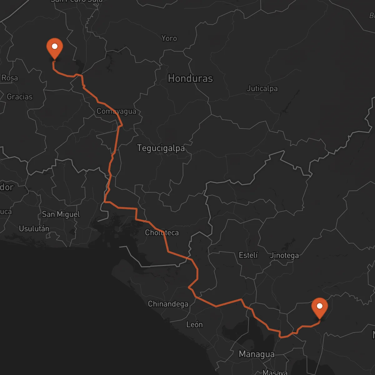 Ruta Santa Bárbara - Boaco