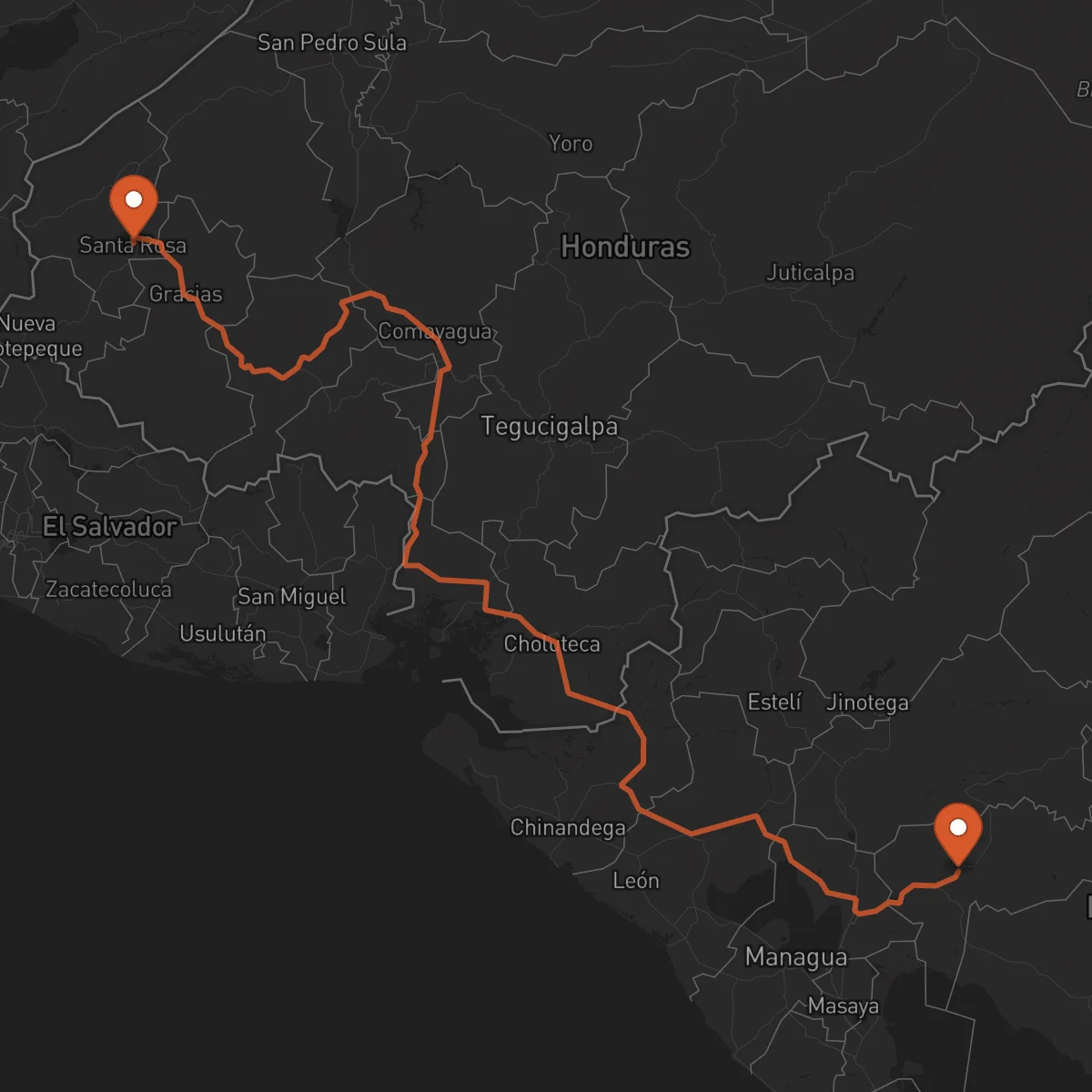 Ruta Boaco - Santa Rosa de Copán