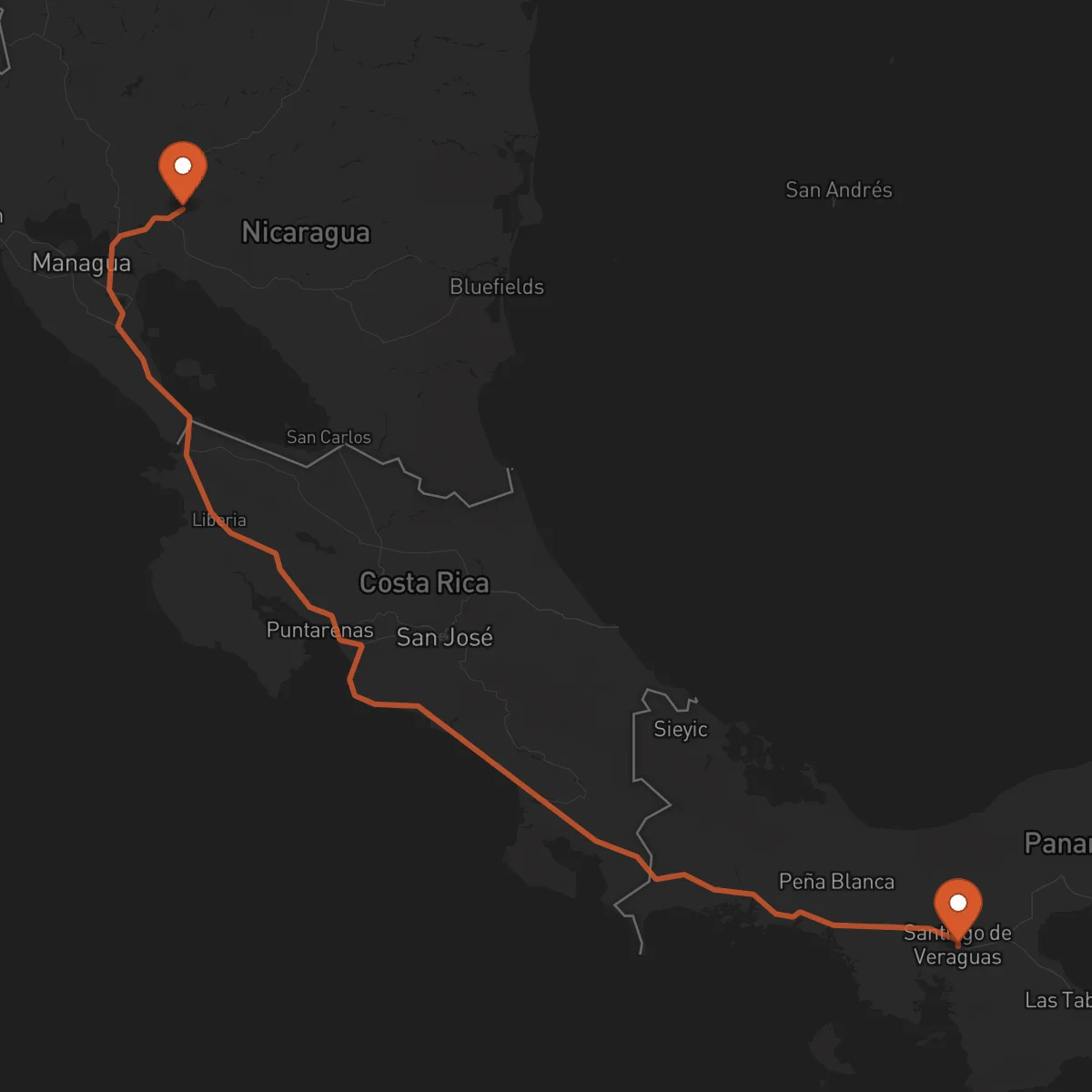 Ruta Santiago de Veraguas - Boaco