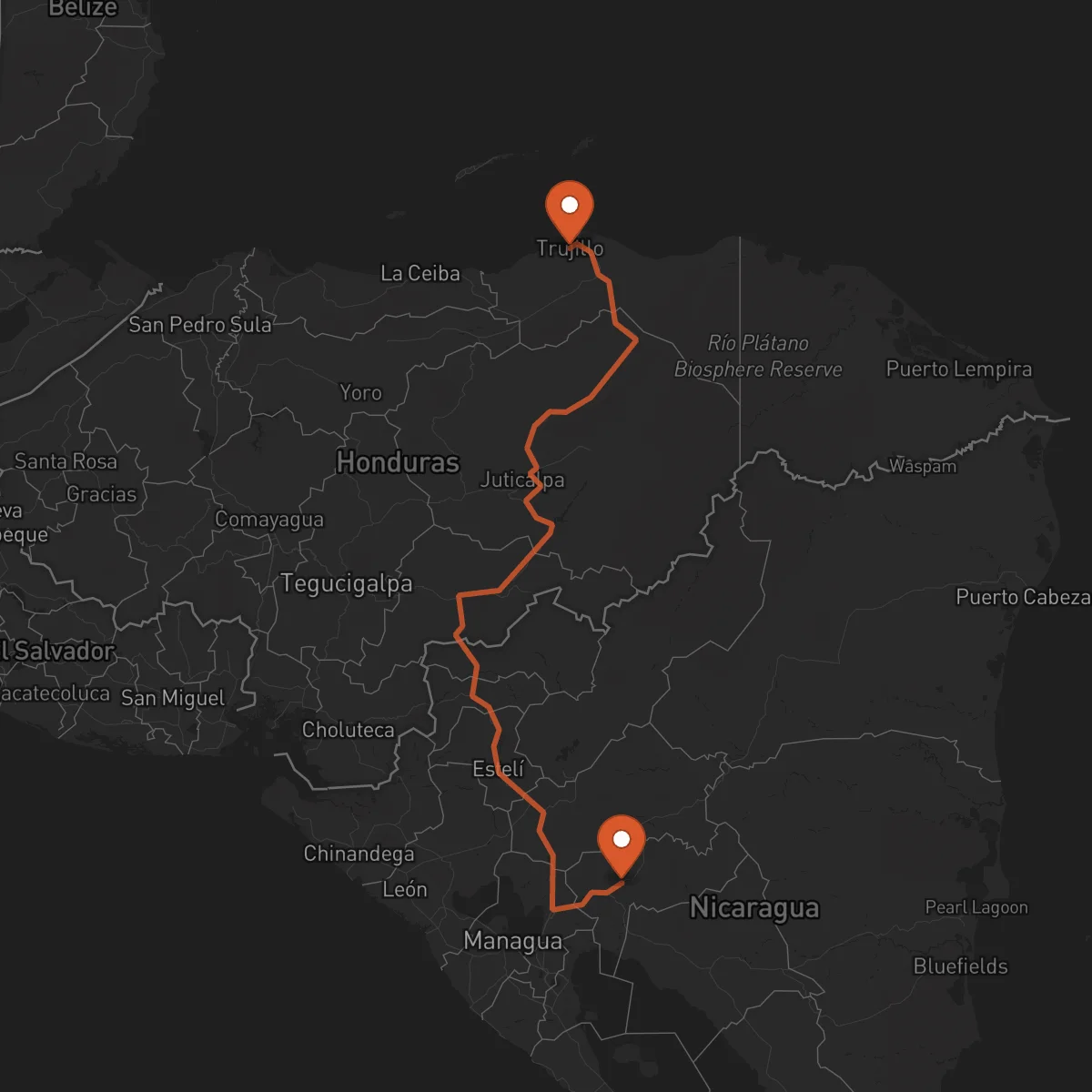 Ruta Boaco - Trujillo