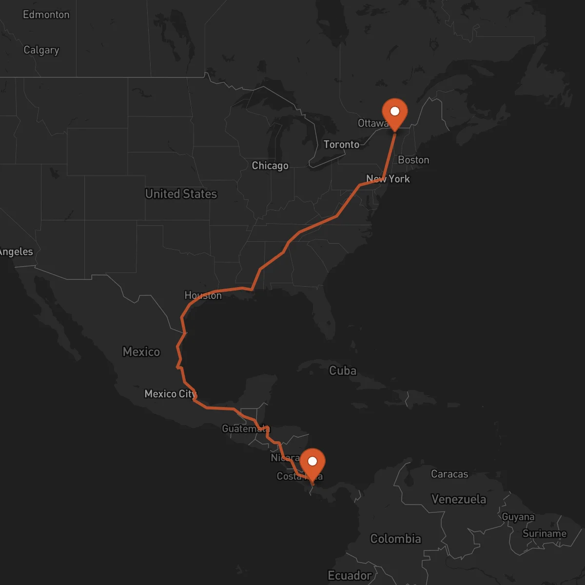 Ruta Burlington - Bocas del Toro