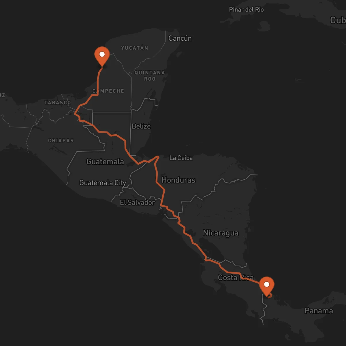 Ruta Campeche - Bocas del Toro