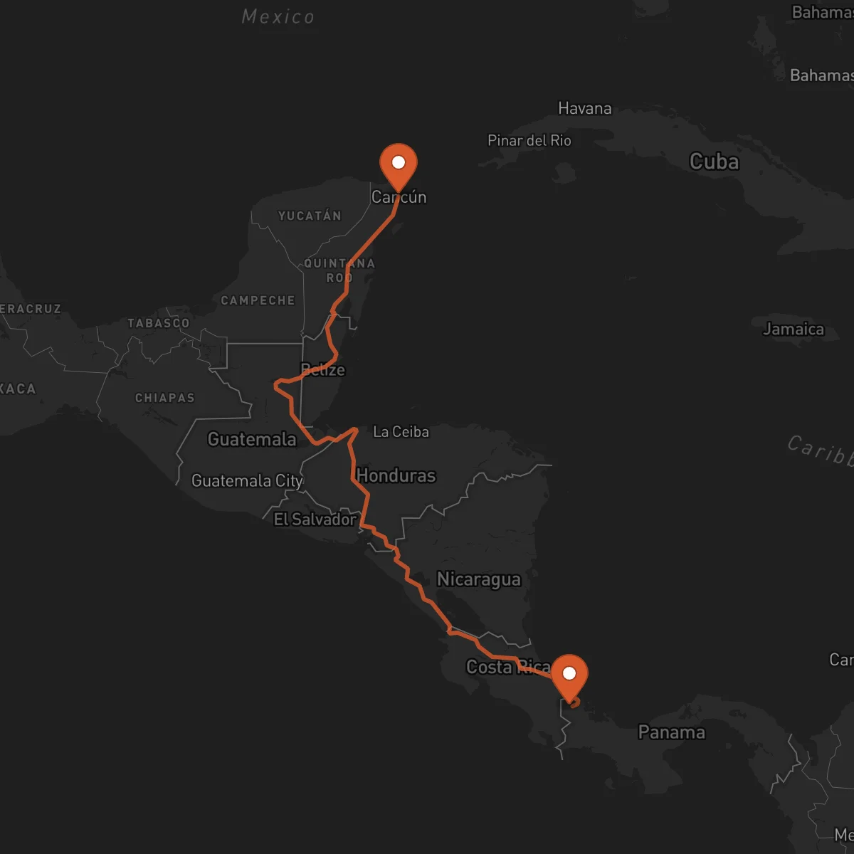 Ruta Cancún - Bocas del Toro