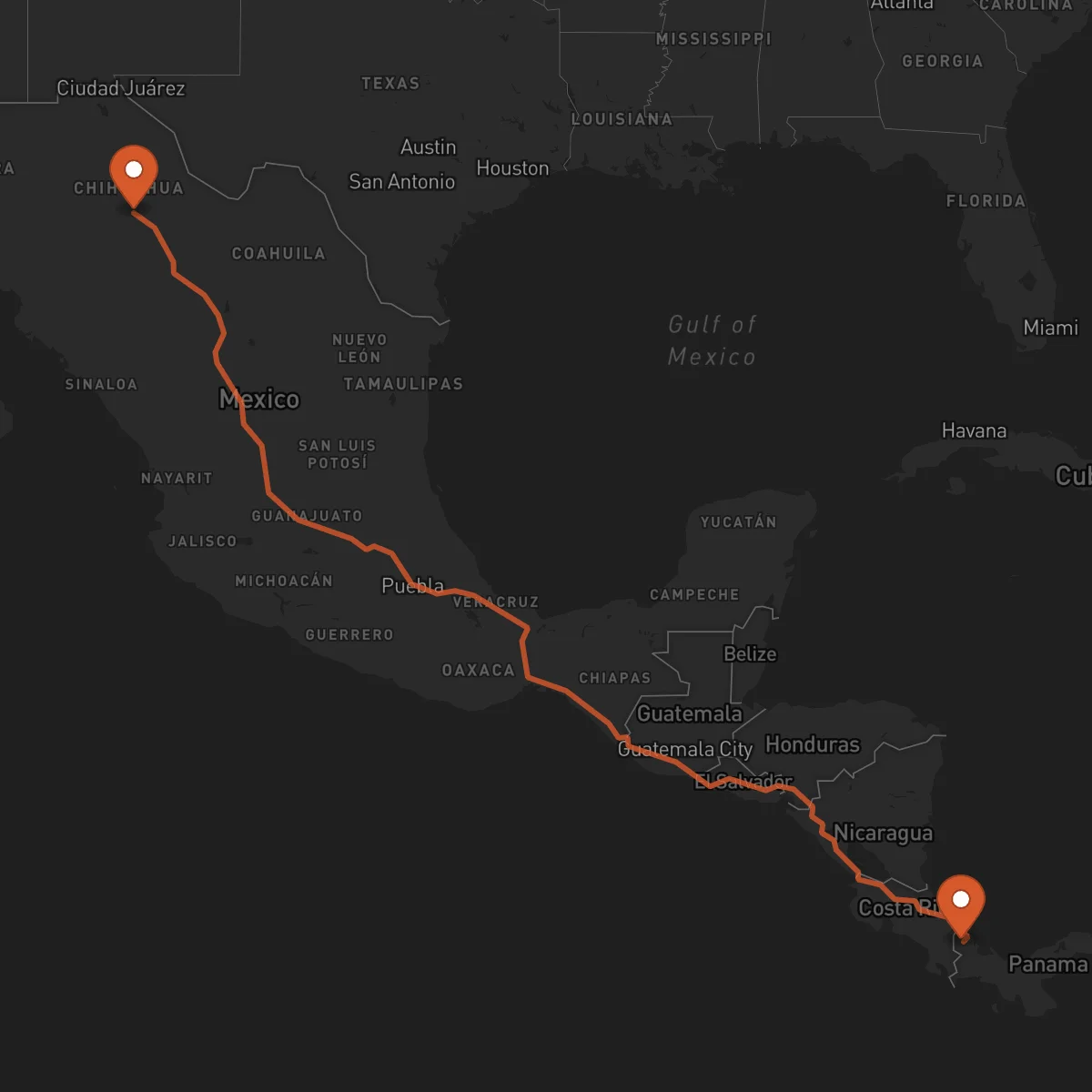 Ruta Chihuahua - Bocas del Toro