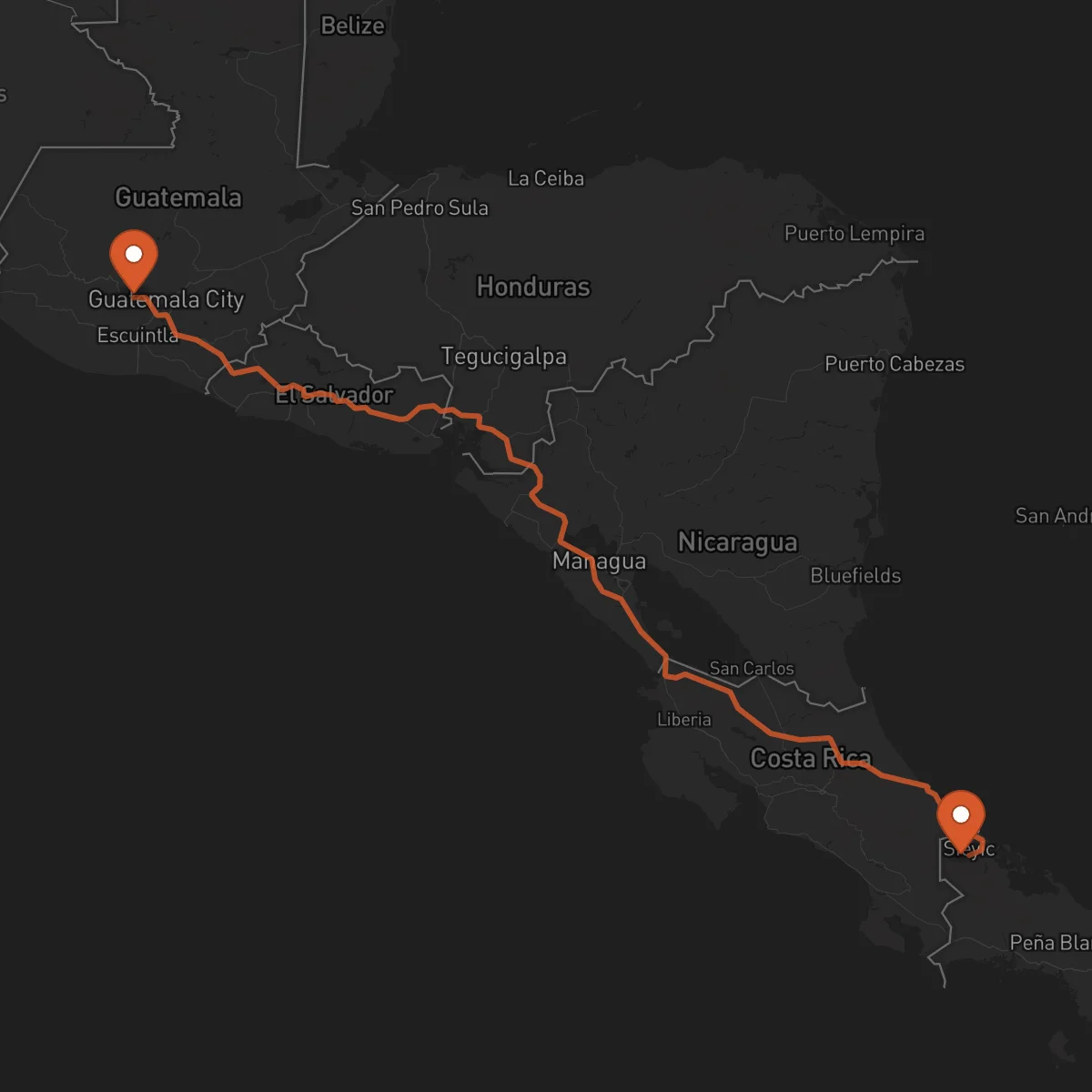 Ruta Chimaltenango - Bocas del Toro