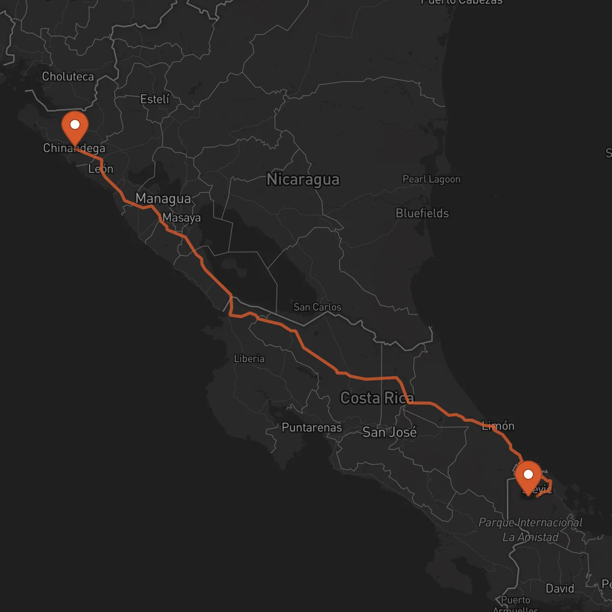 Ruta Bocas del Toro - Chinandega