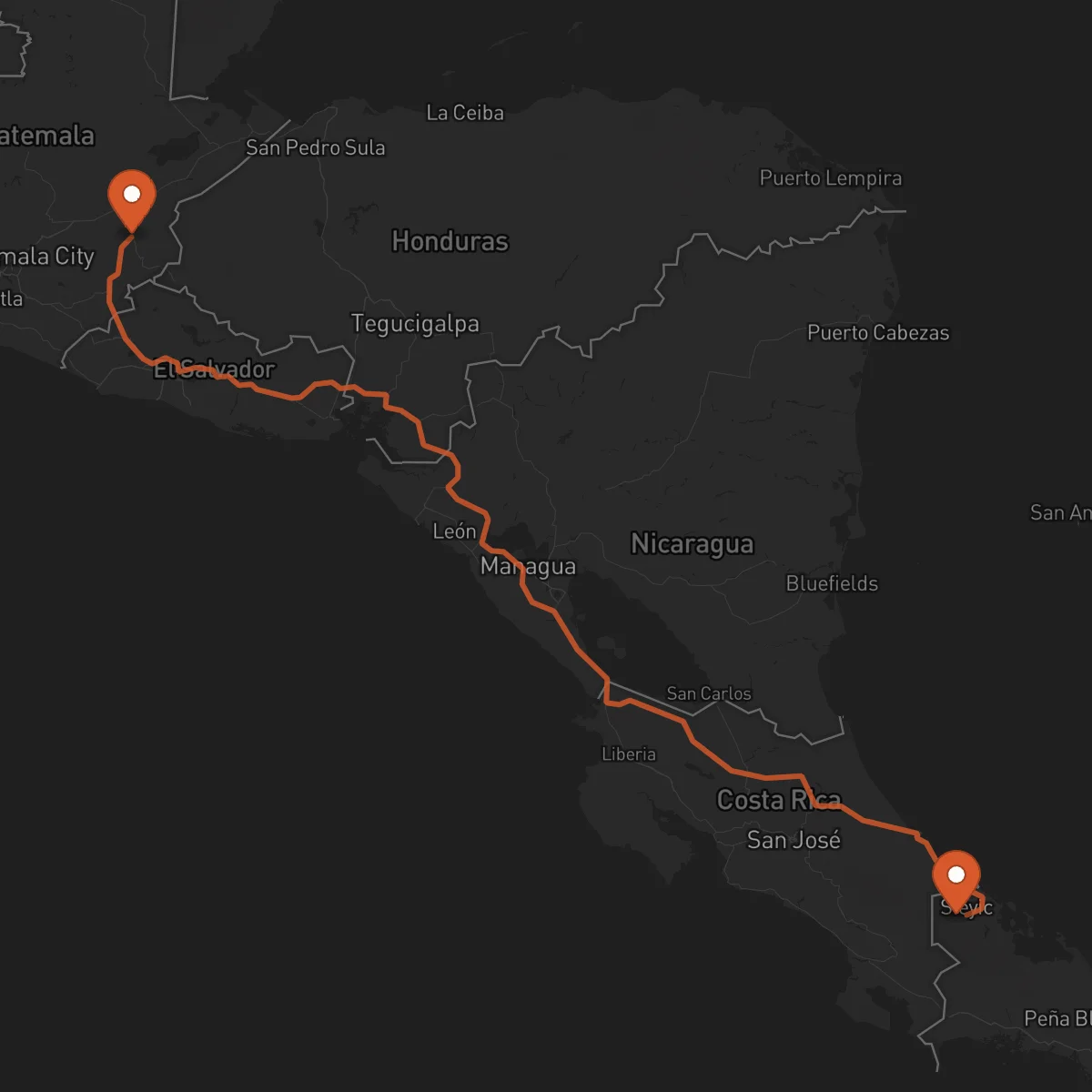 Ruta Chiquimula - Bocas del Toro