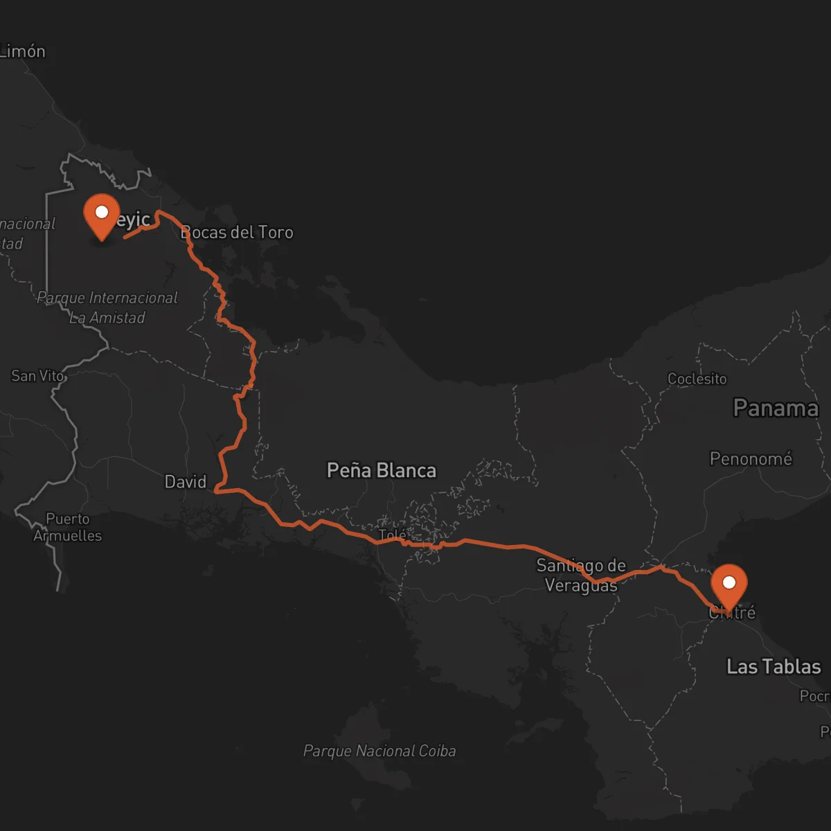 Ruta Chitré - Bocas del Toro