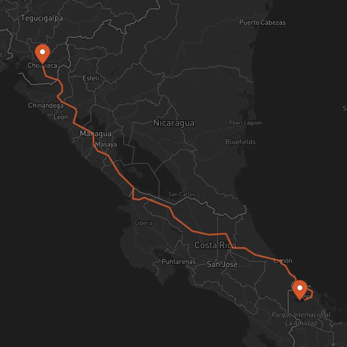 Ruta Choluteca - Bocas del Toro