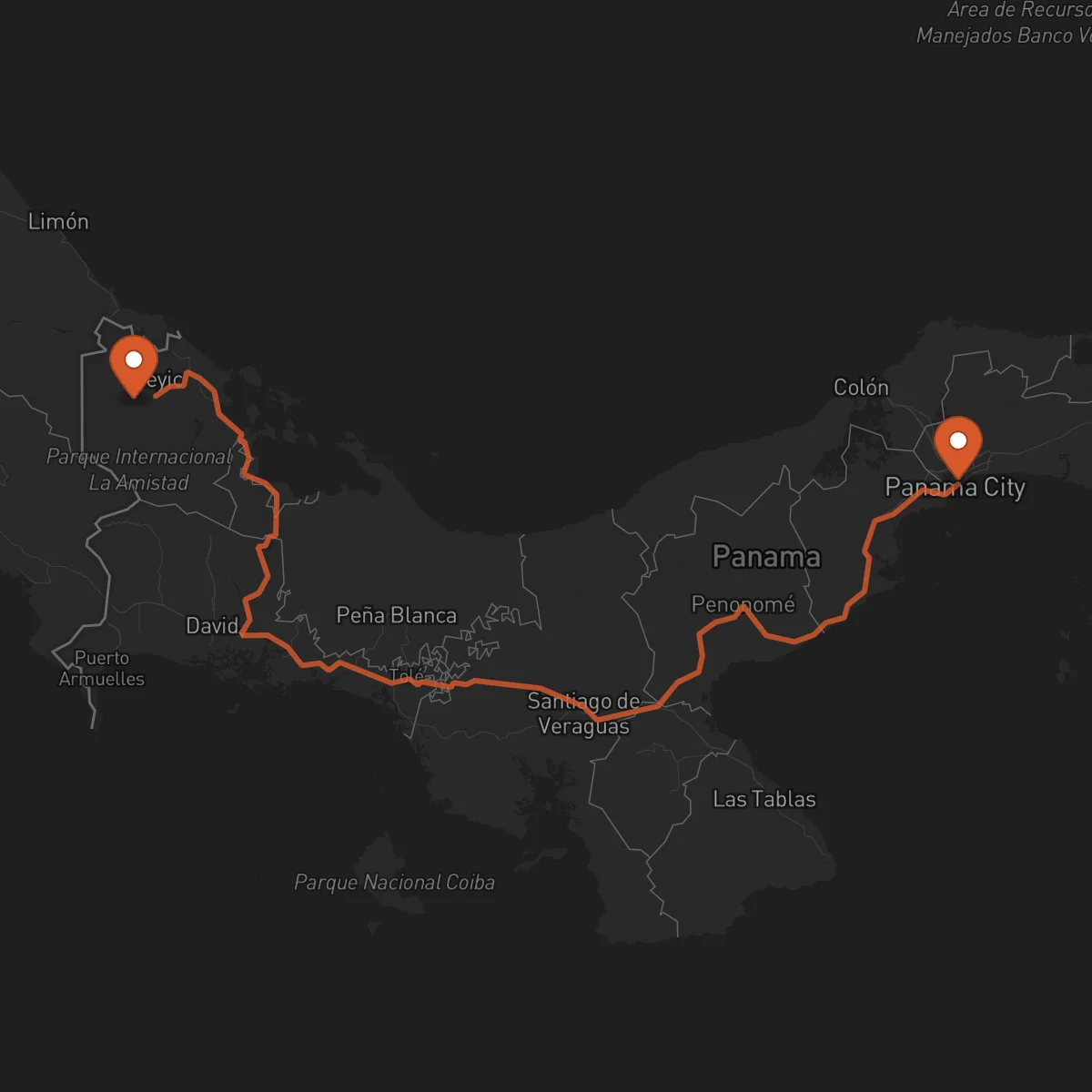 Ruta Bocas del Toro - Ciudad de Panamá
