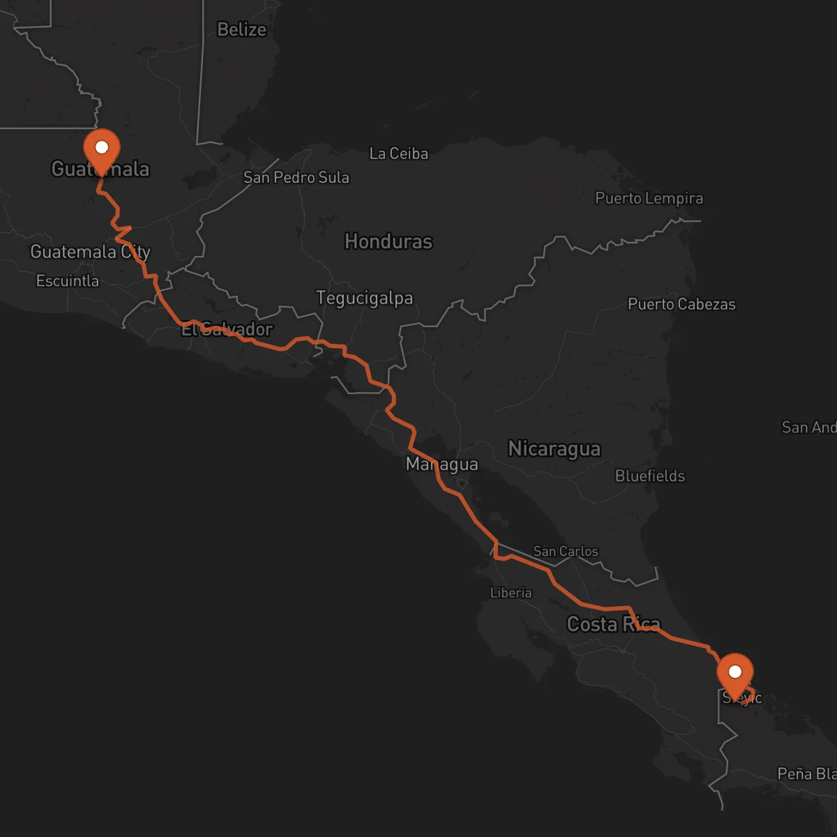 Ruta Cobán - Bocas del Toro