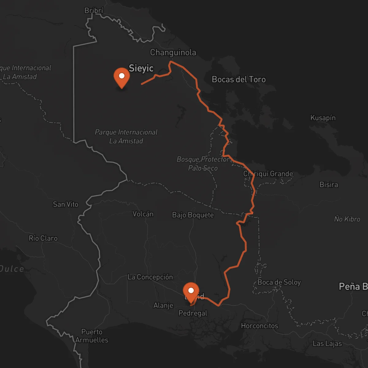Ruta David - Bocas del Toro