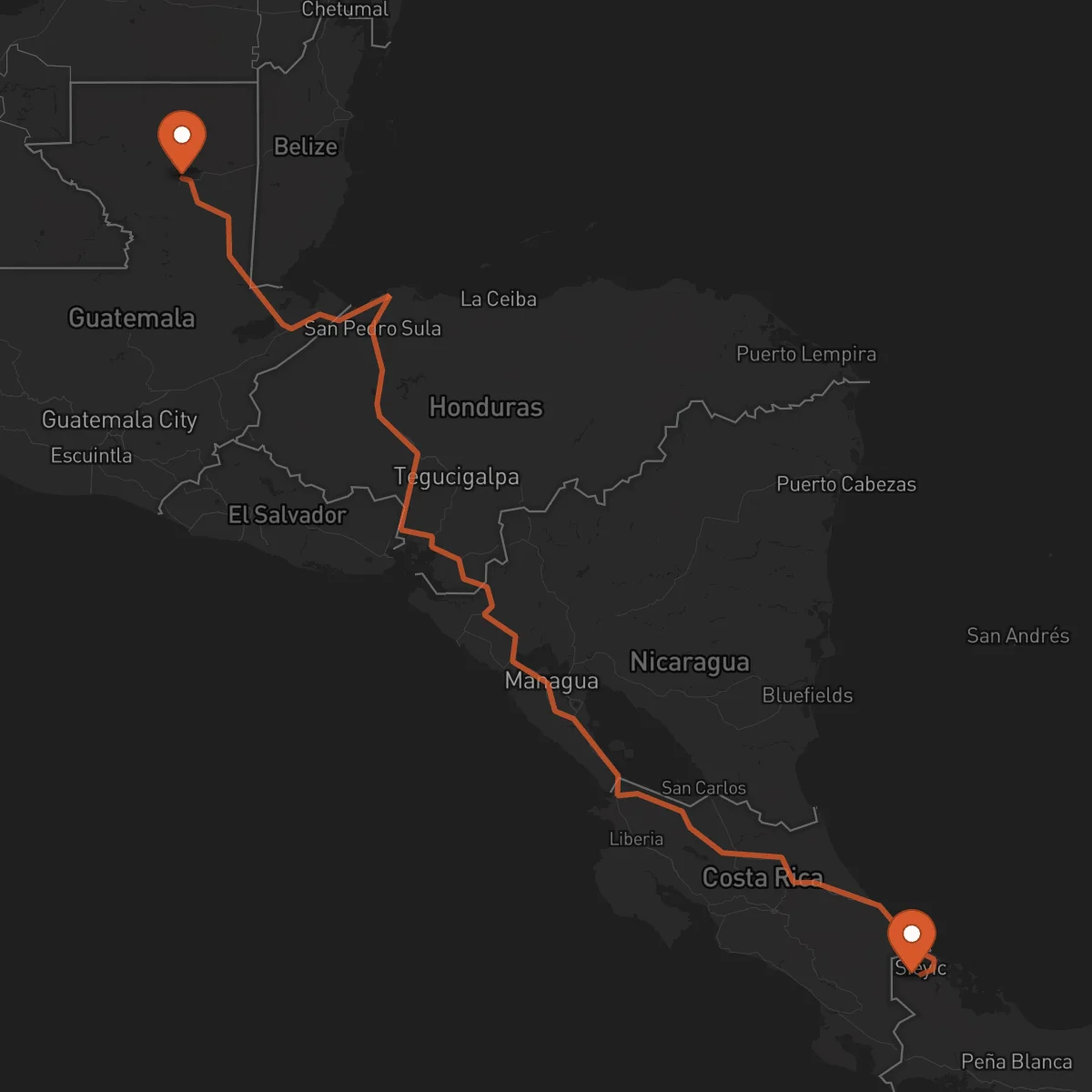 Ruta Flores - Bocas del Toro