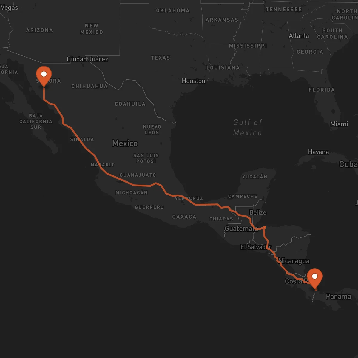Ruta Bocas del Toro - Hermosillo