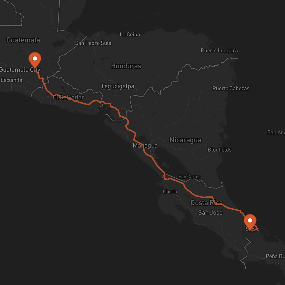 Ruta Bocas del Toro - Jalapa