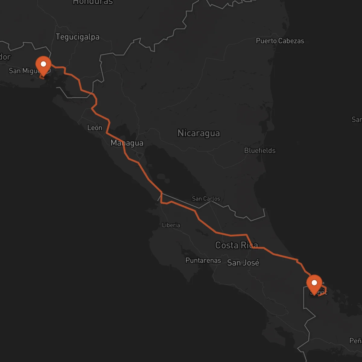 Ruta La Unión - Bocas del Toro