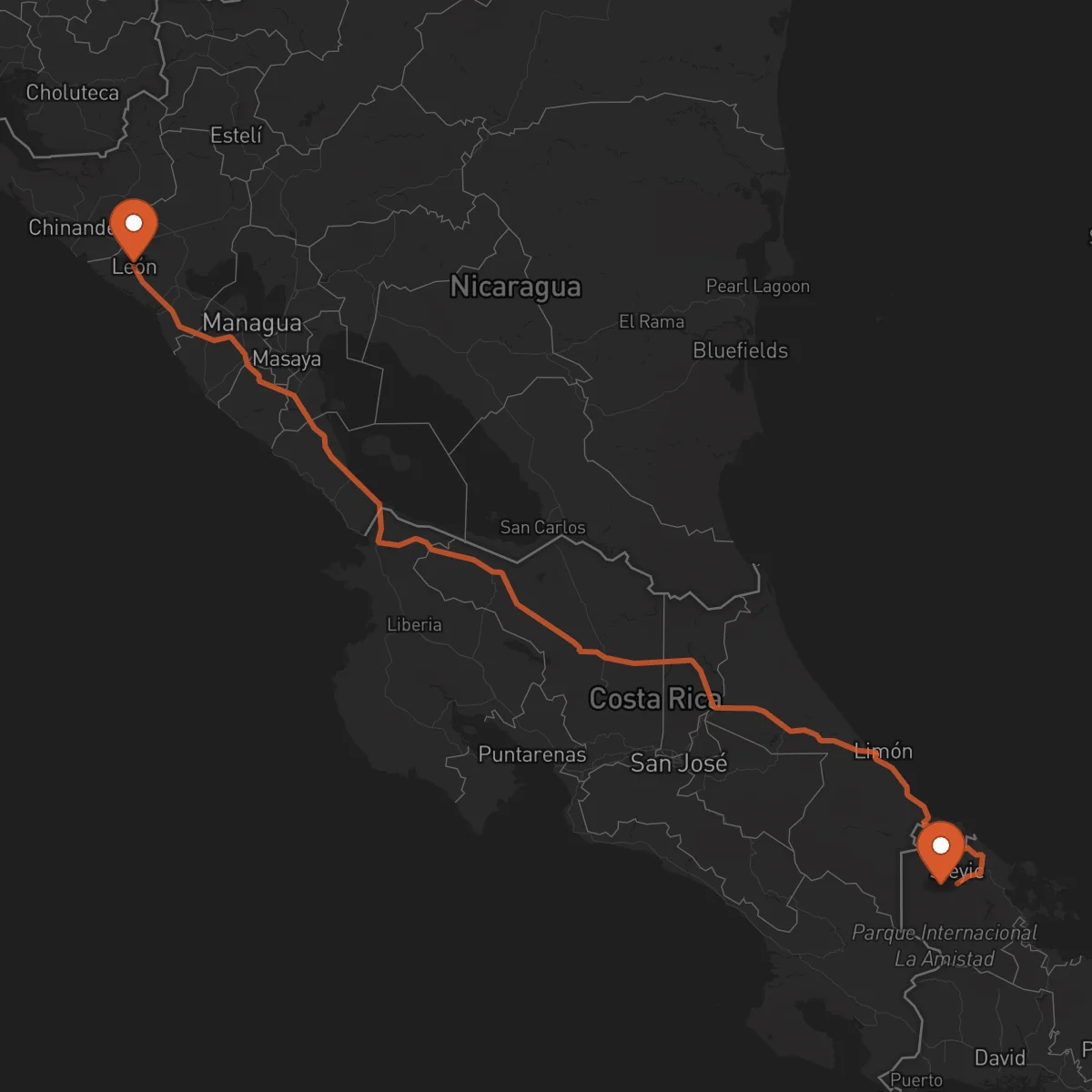 Ruta Bocas del Toro - León