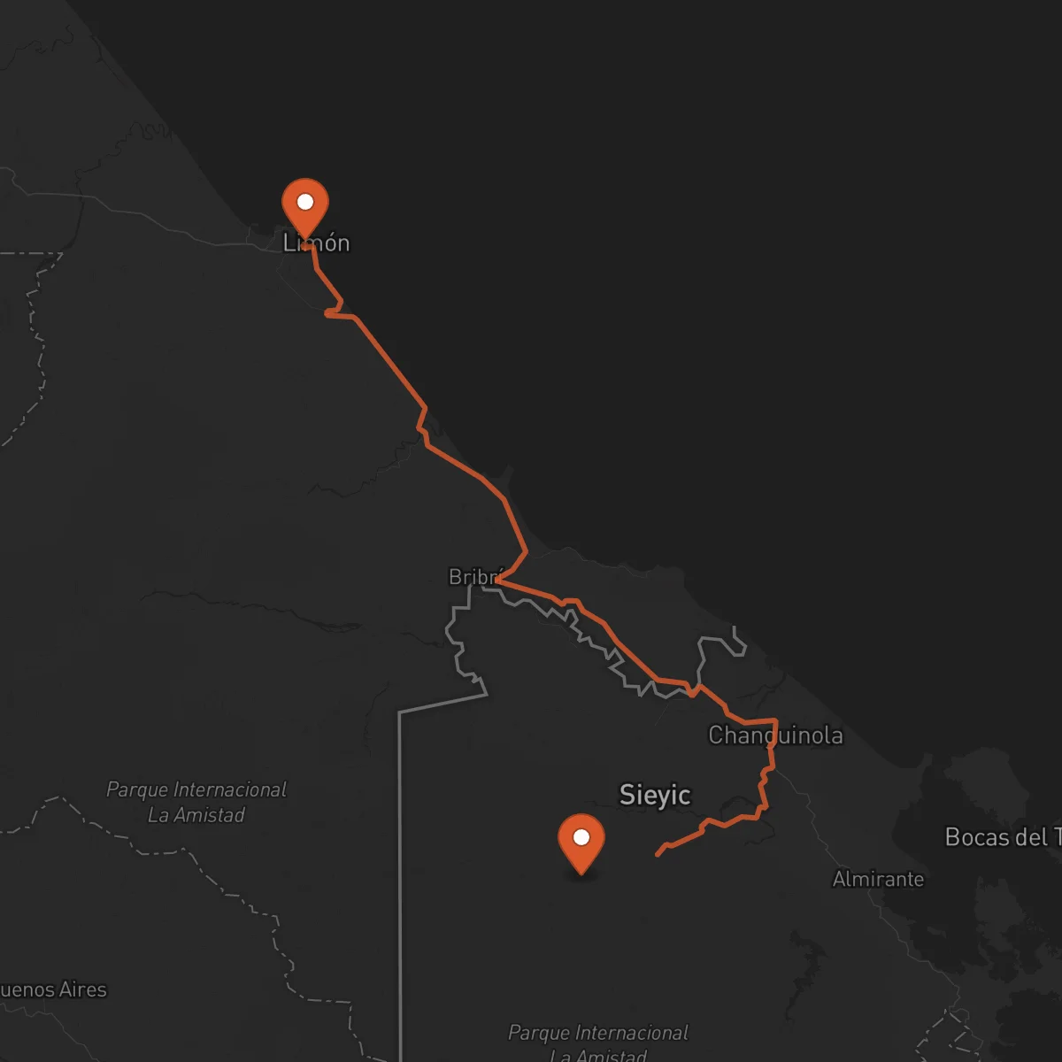 Ruta Bocas del Toro - Limón