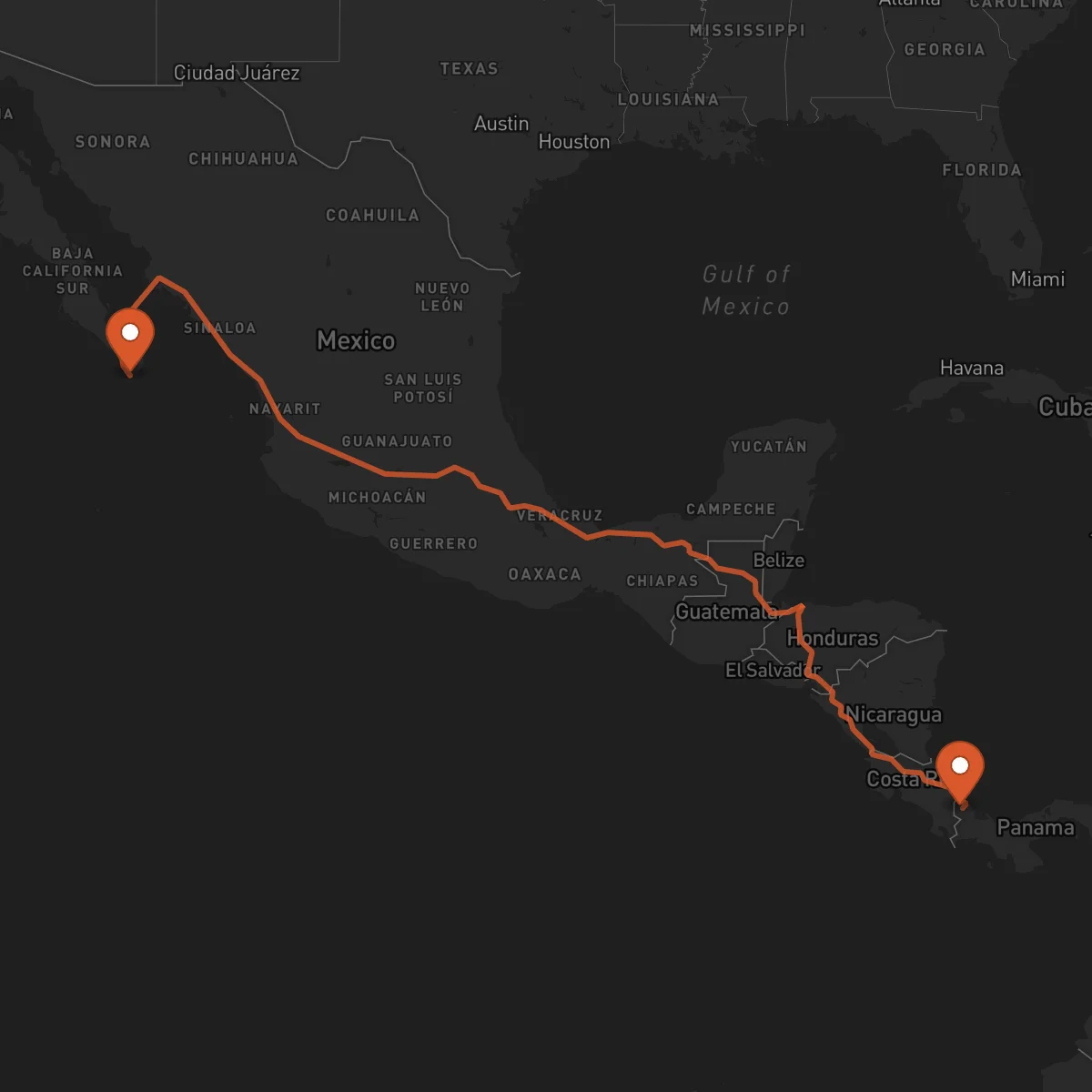 Ruta Los Cabos - Bocas del Toro