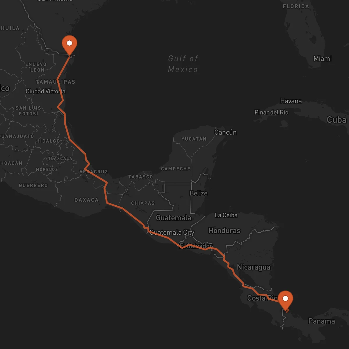 Ruta Matamoros - Bocas del Toro
