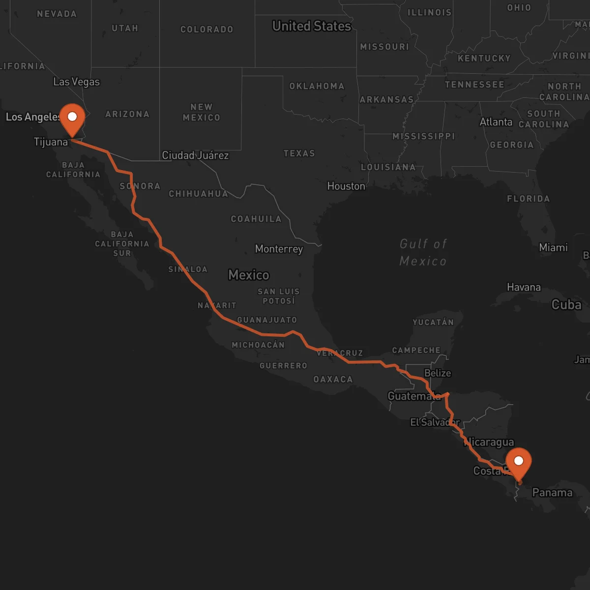 Ruta Bocas del Toro - Mexicali