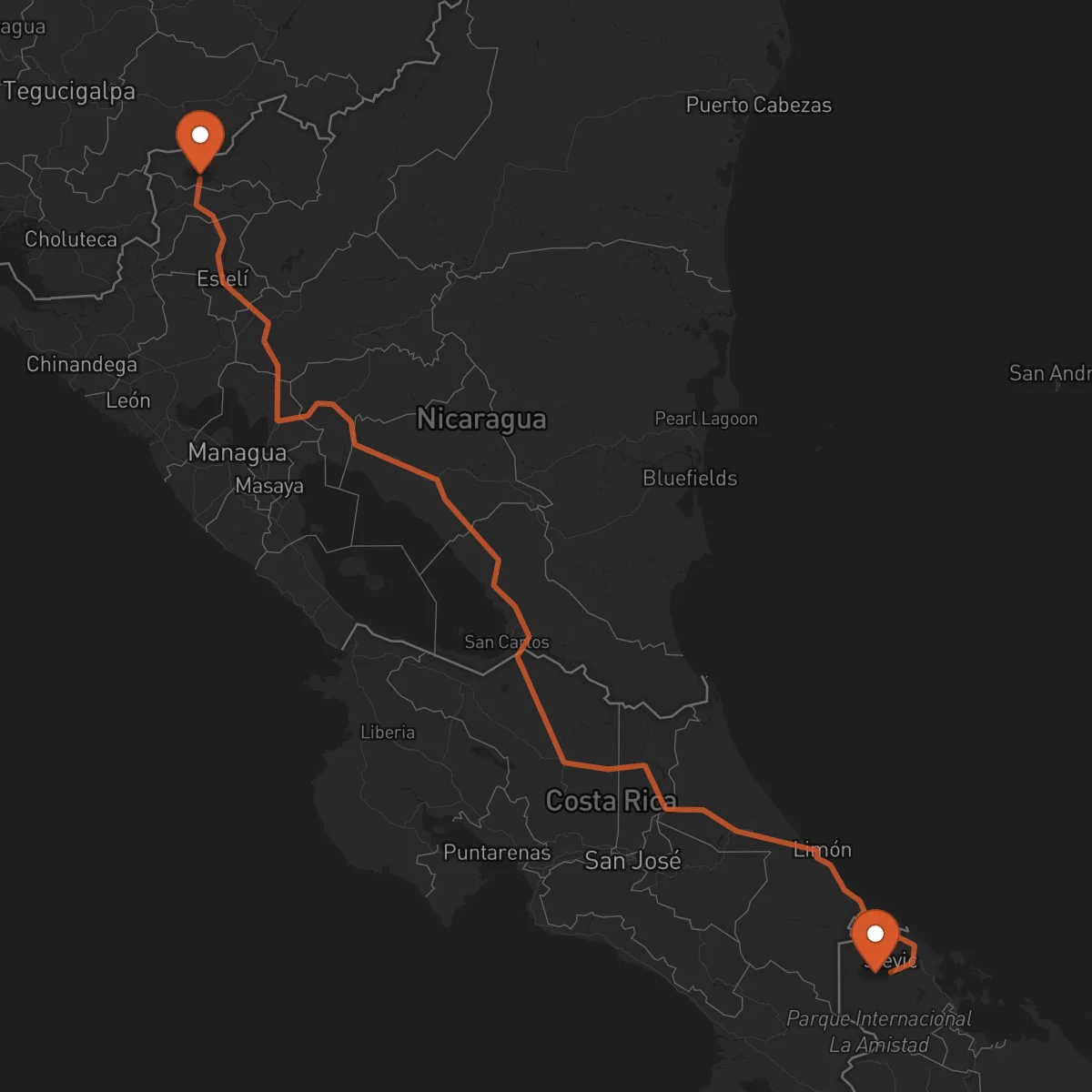 Ruta Ocotal - Bocas del Toro