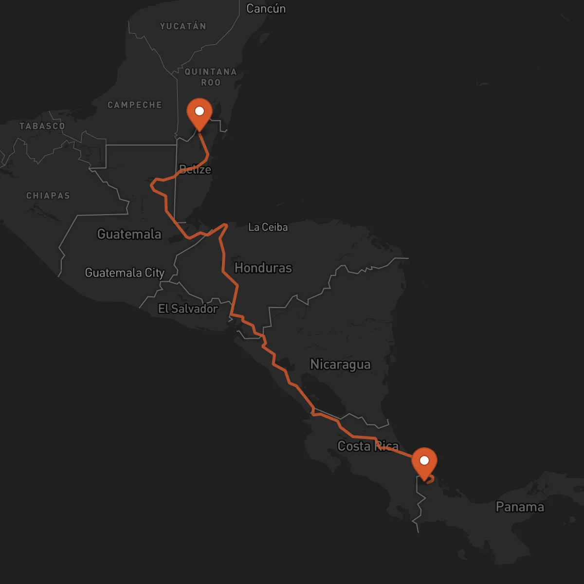 Ruta Orange Walk Town - Bocas del Toro