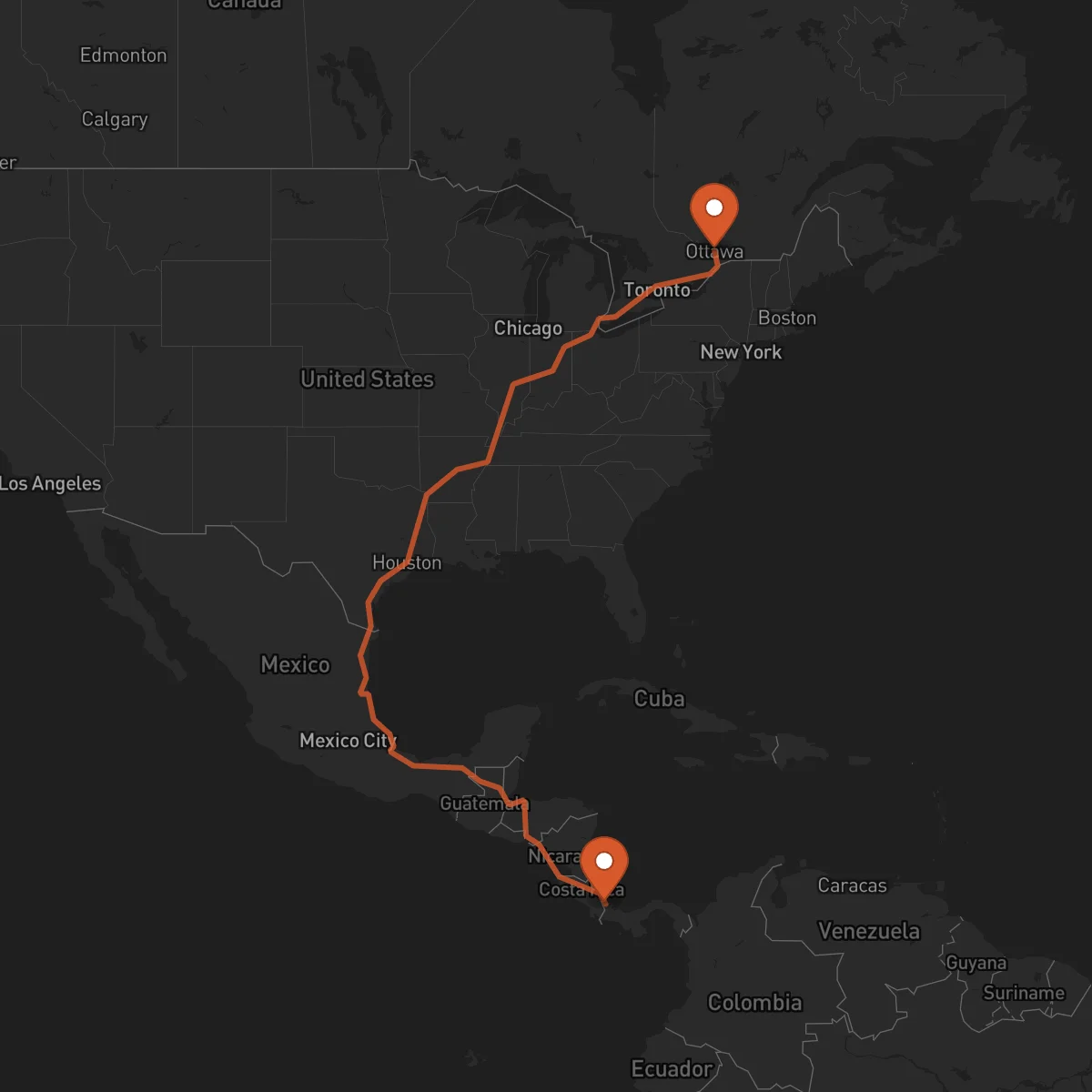 Ruta Bocas del Toro - Ottawa